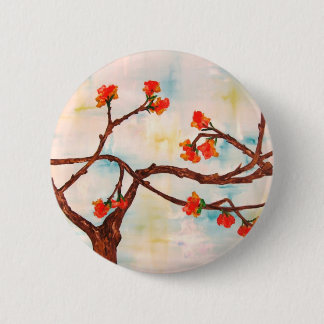 Badge Rond 5 Cm Chaîne de fleur