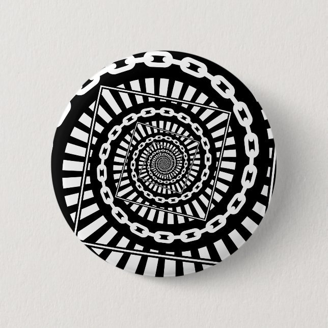 Badge Rond 5 Cm Chaînes de golf sur disque (Devant)