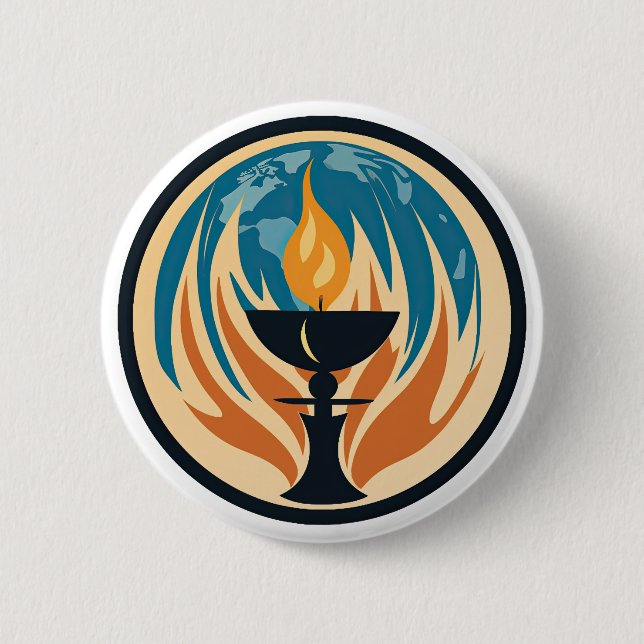 Badge Rond 5 Cm Chalice flamboyant (Devant)