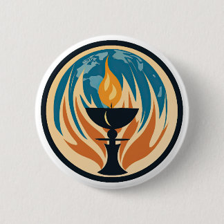 Badge Rond 5 Cm Chalice flamboyant