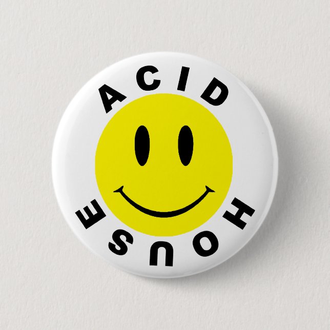 Badge Rond 5 Cm Chambre acide classique (Devant)