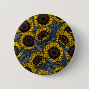 Badge Rond 5 Cm Champ de tournesol 2
