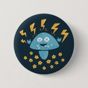 Badge Rond 5 Cm Champignon de métaux lourds