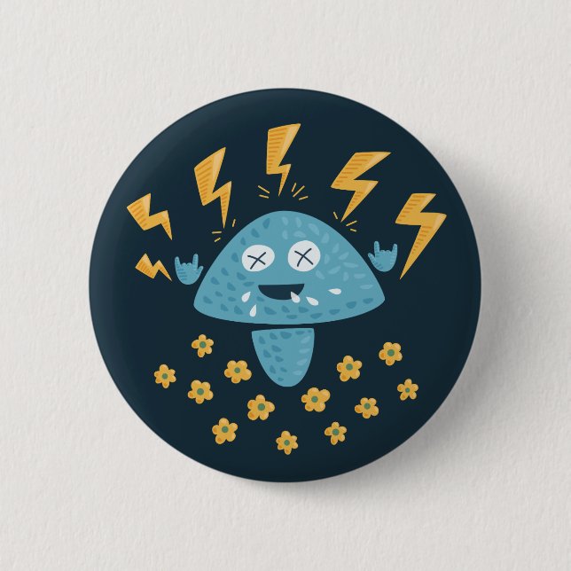 Badge Rond 5 Cm Champignon de métaux lourds (Devant)