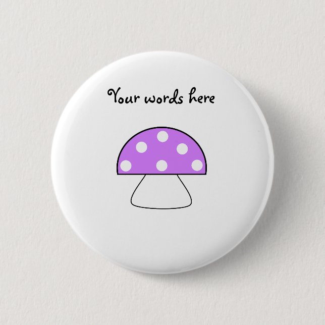 Badge Rond 5 Cm Champignon pourpre (Devant)