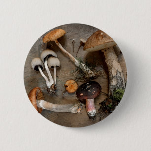 Badge Rond 5 Cm Champignons d'amour des champignons