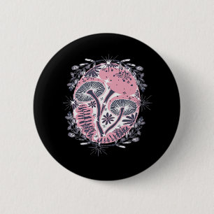 Badge Rond 5 Cm Champignons Whimsigoth Art Design Classique