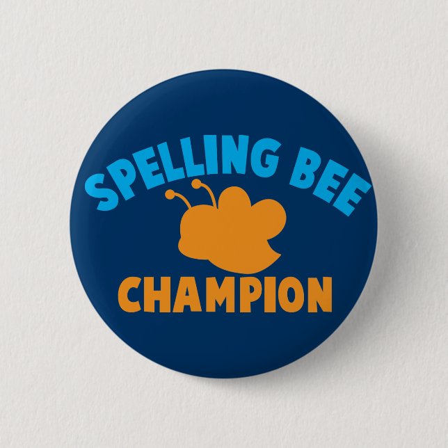 Badge Rond 5 Cm Champion de concours d'orthographe (Devant)