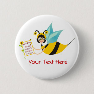 Badge Rond 5 Cm Champion de concours d'orthographe