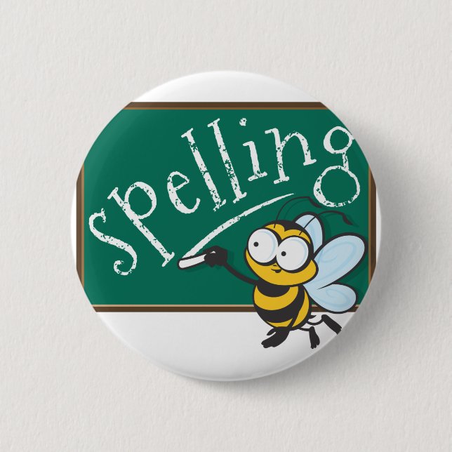 Badge Rond 5 Cm Champion de concours d'orthographe (Devant)