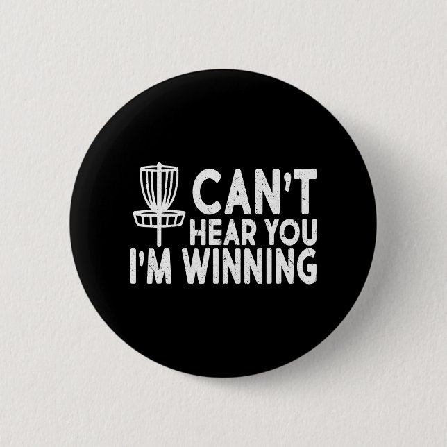 Badge Rond 5 Cm Champion de Disc Golf Funny (Devant)