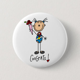 Badge Rond 5 Cm Champion de gymnaste