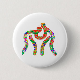 Badge Rond 5 Cm Champion de lutte de lutteur