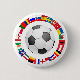 Badge Rond 5 Cm Championnat d'Europe de football 2016