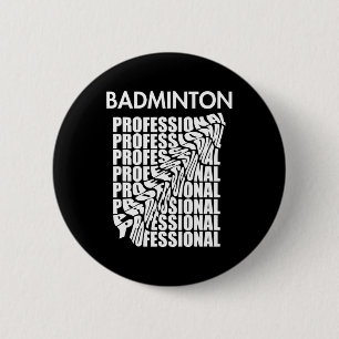 Badge Rond 5 Cm Championne de Badminton Tournoi Smash