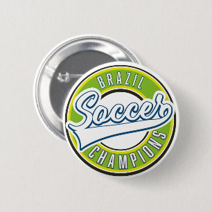 Badge Rond 5 Cm Champions de football du Brésil
