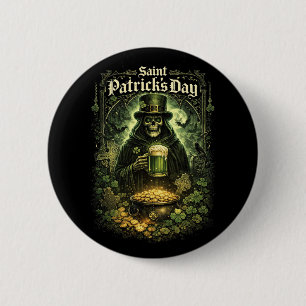 Badge Rond 5 Cm Chance Sombre de la Saint-Patrick