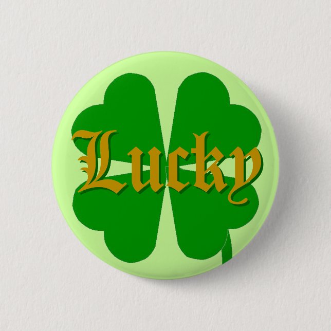 Badge Rond 5 Cm Chanceux (Devant)