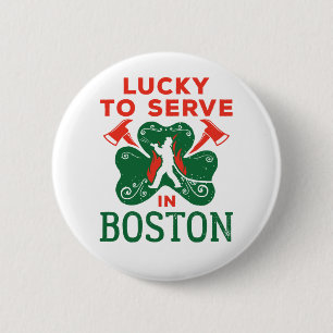 Badge Rond 5 Cm Chanceux de servir à Boston Jour de la Saint-Patri