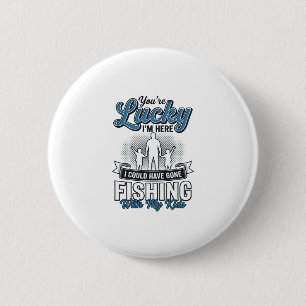 Badge Rond 5 Cm Chanceux je suis ici conception de chemise vintage