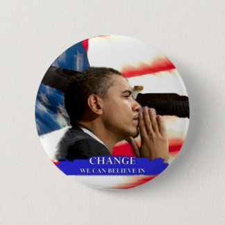 Badge Rond 5 Cm Changement d'Obama