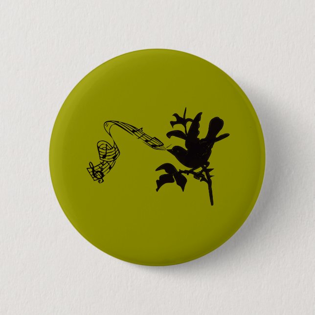 Badge Rond 5 Cm Changer de couleur d'oiseau (Devant)