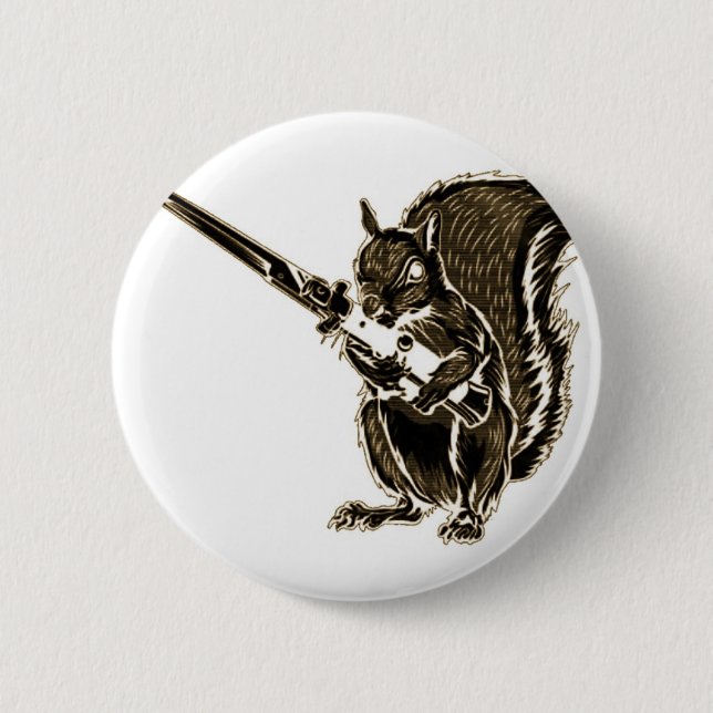 Badge Rond 5 Cm Changer l'écureuil (Devant)