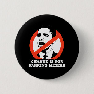 BADGE ROND 5 CM CHANGEZ EST POUR DES PARCOMÈTRES