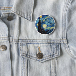 Badge Rond 5 Cm Chapa redonda de La noche estrellada de Van Gogh