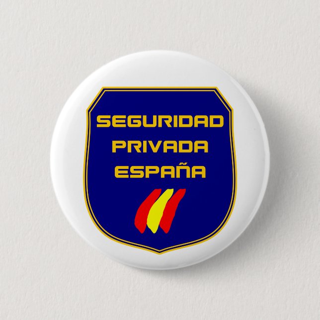 Badge Rond 5 Cm Chapa Seguridad Privada España Placa (Devant)