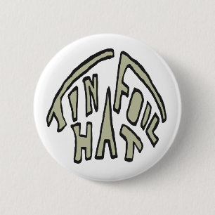 Badge Rond 5 Cm Chapeau en Papier Aluminium