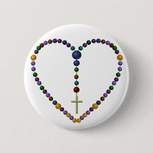 Badge Rond 5 Cm Chapelet #1 de perle