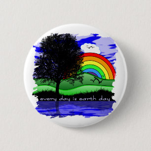 Badge Rond 5 Cm Chaque jour est Jour de l'terre