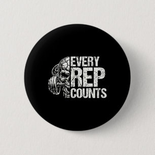 Badge Rond 5 Cm Chaque Rep Compte Weightlifter Bodybuilding Bodybu