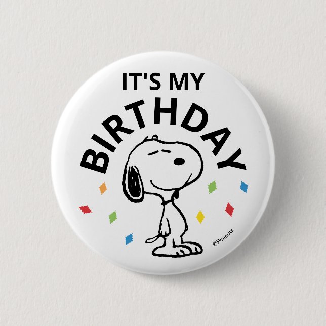 Badge Rond 5 Cm Charlie Brown et Gang Confetti (Devant)