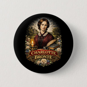 Badge Rond 5 Cm Charlotte Brontë