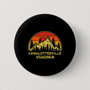 Badge Rond 5 Cm Charlottesville Virginie Va Montagnes Randonnée So