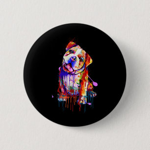 Badge Rond 5 Cm Charmante Chien-ciel Couleurs Arc-en-ciel Art Plât