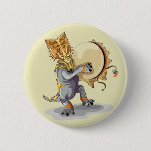 Badge Rond 5 Cm Chasmosaurus Dansant Un Rituel De Shaman