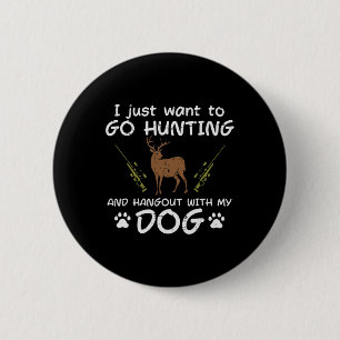 Badge Rond 5 Cm Chasse À La Chasse Avec Des Chasseurs De Cerfs Drô