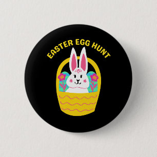 Badge Rond 5 Cm Chasse aux oeufs de Pâques
