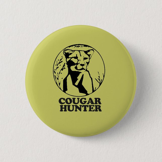 BADGE ROND 5 CM CHASSE DE COUGAR (Devant)