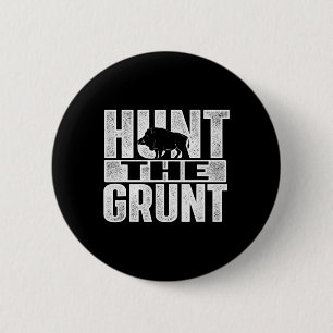 Badge Rond 5 Cm Chasse Le Grunt Boar Chasse Le Chasseur Wild Hog