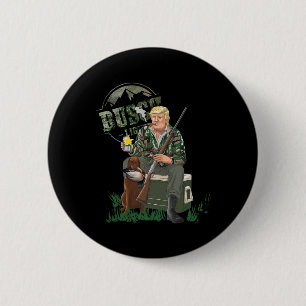 Badge Rond 5 Cm Chasse Trump Camo Canard Élection Méga 2024 Électe