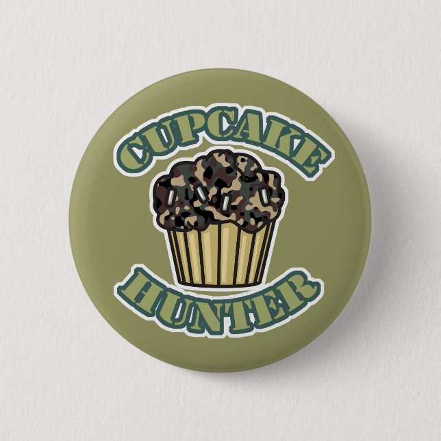 Badge Rond 5 Cm Chasseur de Cupcakes (Devant)