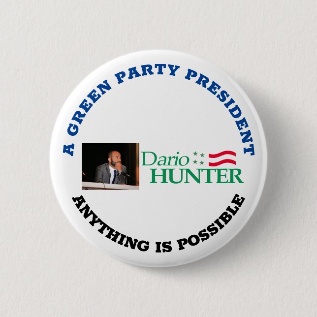 Badge Rond 5 Cm Chasseur de Dario pour le président (Devant)