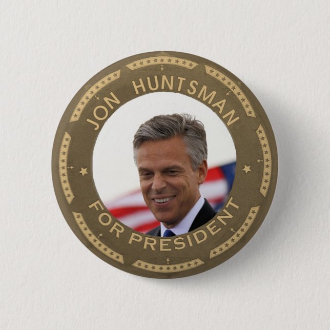 Badge Rond 5 Cm Chasseur de Jon pour le président (Devant)