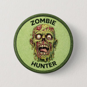 Badge Rond 5 Cm Chasseur de zombies