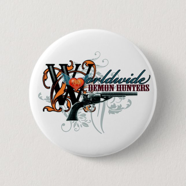 Badge Rond 5 Cm Chasseurs mondiaux de démon (Devant)