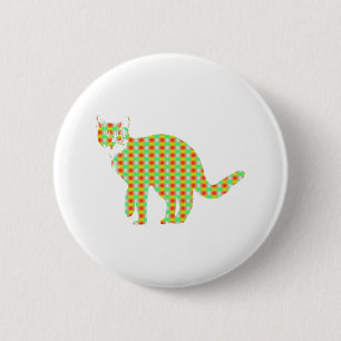 Badge Rond 5 Cm Chat à motifs